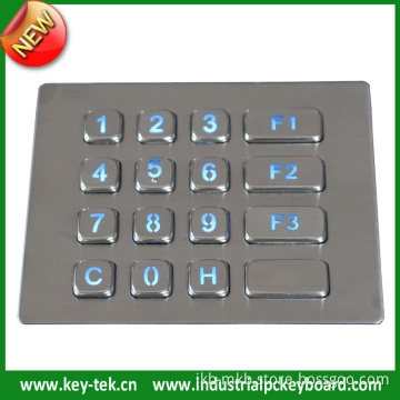 IP65 Vandal Proof Vending Machine Keypad (K-TEK-A120KP-BL)